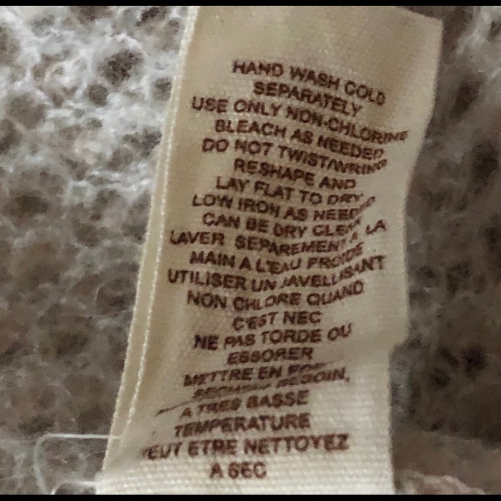Free People Knit & Lace Cream Oversized Sweater  S - Picture 8 of 9